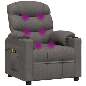 Massagestoel elektrisch stof donkergrijs 8