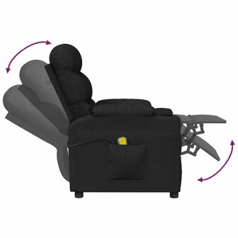 Massagestoel elektrisch stof zwart 6