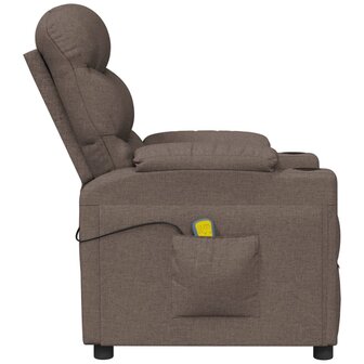 Massagestoel elektrisch stof taupe 4