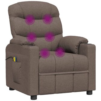 Massagestoel elektrisch stof taupe 7