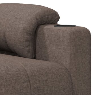 Massagestoel elektrisch stof taupe 8