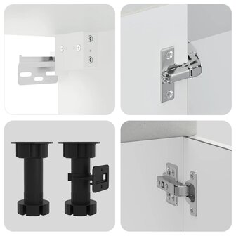 7-delige Keukenkastenset Kalmar bewerkt hout betongrijs 7