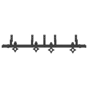 Doos met onderdelen voor schuifdeur 152,5 cm staal zwart 5