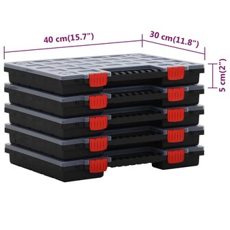 Assortimentsdozen 10 st 40x30x5 cm polypropeen 8