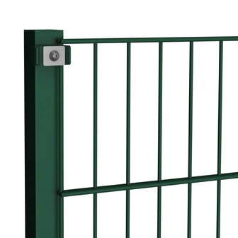 Schuttingpaneel met palen 1,7x0,8 m ijzer groen 3