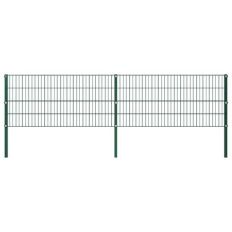 Schuttingpaneel met palen 3,4x0,8 m ijzer groen 1
