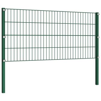Schuttingpaneel met palen 8,5x0,8 m ijzer groen 3
