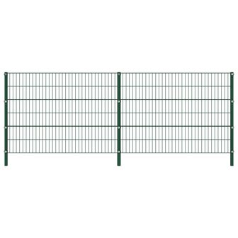 Schuttingpaneel met palen 3,4x1,2 m ijzer groen 1