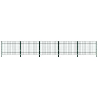 Schuttingpaneel met palen 8,5x1,2 m ijzer groen 1