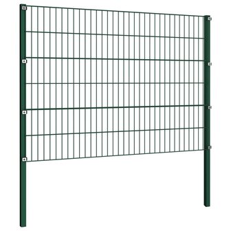 Schuttingpaneel met palen 8,5x1,2 m ijzer groen 3