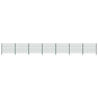 Schuttingpaneel met palen 11,9x1,2 m ijzer groen 1