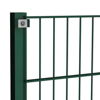 Schuttingpaneel met palen 13,6x1,2 m ijzer groen 4