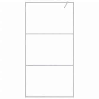Inloopdouchewand 100x195 cm transparant ESG-glas zilverkleurig 3