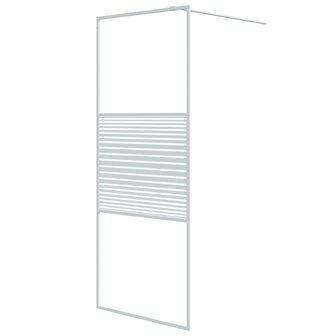 Inloopdouchewand 80x195 cm transparant ESG-glas wit 2