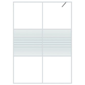 Inloopdouchewand 140x195 cm transparant ESG-glas wit 3