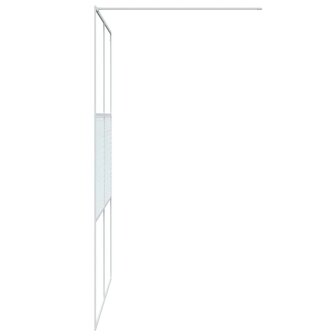 Inloopdouchewand 140x195 cm transparant ESG-glas wit 4