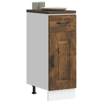 Keuken onderkast Kalmar bewerkt hout gerookt eikenkleurig 1