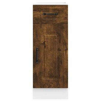 Keuken onderkast Kalmar bewerkt hout gerookt eikenkleurig 4