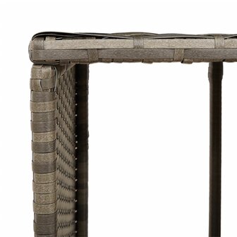 Hottub-ombouw poly rattan massief acaciahout grijs 7