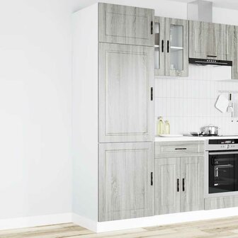 Keukenkast Porto bewerkt hout grijs sonoma eiken 1