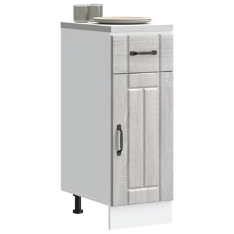 Keuken onderkast Lucca bewerkt hout grijs sonoma eikenkleur 3