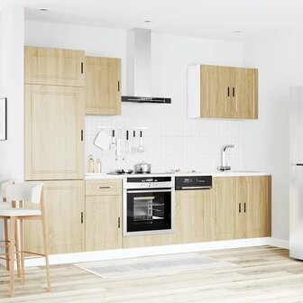 7-delige Keukenkastenset Porto bewerkt hout sonoma eikenkleur 3