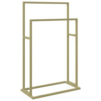 Handdoekenrek vrijstaand 48x24x78,5 cm ijzer goudkleurig 2