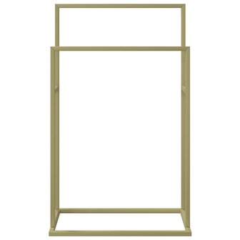Handdoekenrek vrijstaand 48x24x78,5 cm ijzer goudkleurig 3