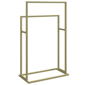 Handdoekenrek vrijstaand 48x24x78,5 cm ijzer goudkleurig 5
