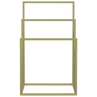 Handdoekenrek vrijstaand 48x24x79 cm ijzer goudkleurig 3