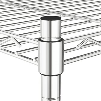 Opbergrek 5-laags 250 kg 90x35x180 cm chroomkleurig 5