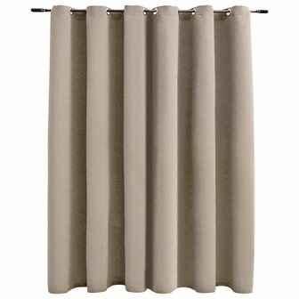 Gordijn verduisterend met metalen ringen 290x245 cm beige 2