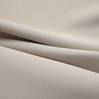 Gordijn verduisterend met metalen ringen 290x245 cm beige 4