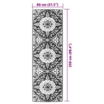 Buitenkleed ARAKIL 80x250 cm PP roze 6