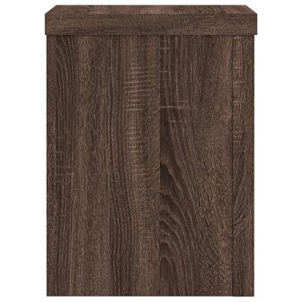 Plantenstandaards 2 st 15x15x20 cm bewerkt hout bruin eiken 5