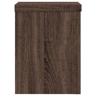 Plantenstandaards 2 st 15x15x20 cm bewerkt hout bruin eiken 6