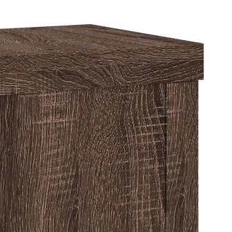 Plantenstandaards 2 st 15x15x20 cm bewerkt hout bruin eiken 8