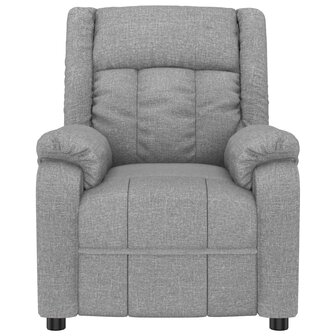 Massagestoel elektrisch stof lichtgrijs 4