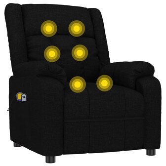 Massagestoel elektrisch stof zwart 8