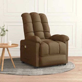 Massagestoel stof bruin 1