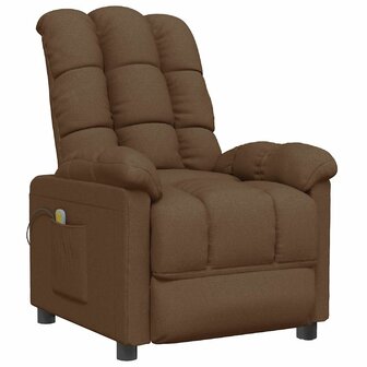 Massagestoel stof bruin 2