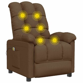 Massagestoel stof bruin 6