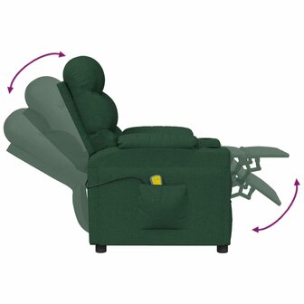 Massagestoel stof donkergroen 6