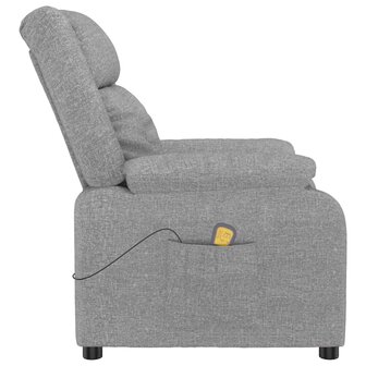 Massagestoel stof lichtgrijs 4