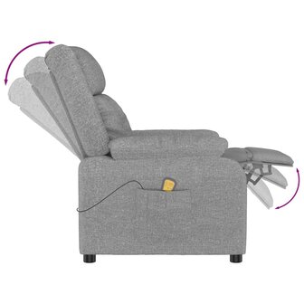 Massagestoel stof lichtgrijs 5