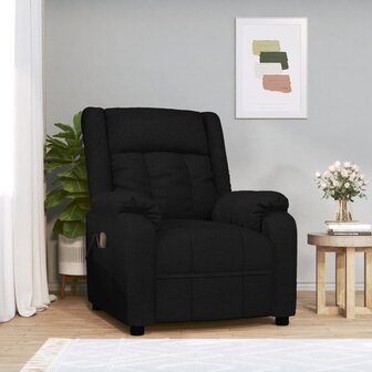 Massagestoel stof zwart 1