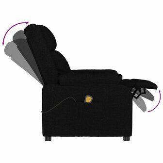 Massagestoel stof zwart 5