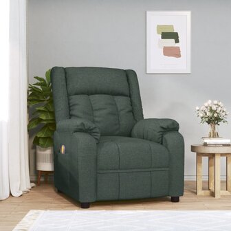 Massagestoel stof donkergroen 1