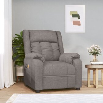Massagestoel stof taupe 1