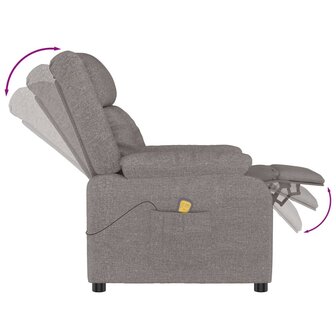 Massagestoel stof taupe 5